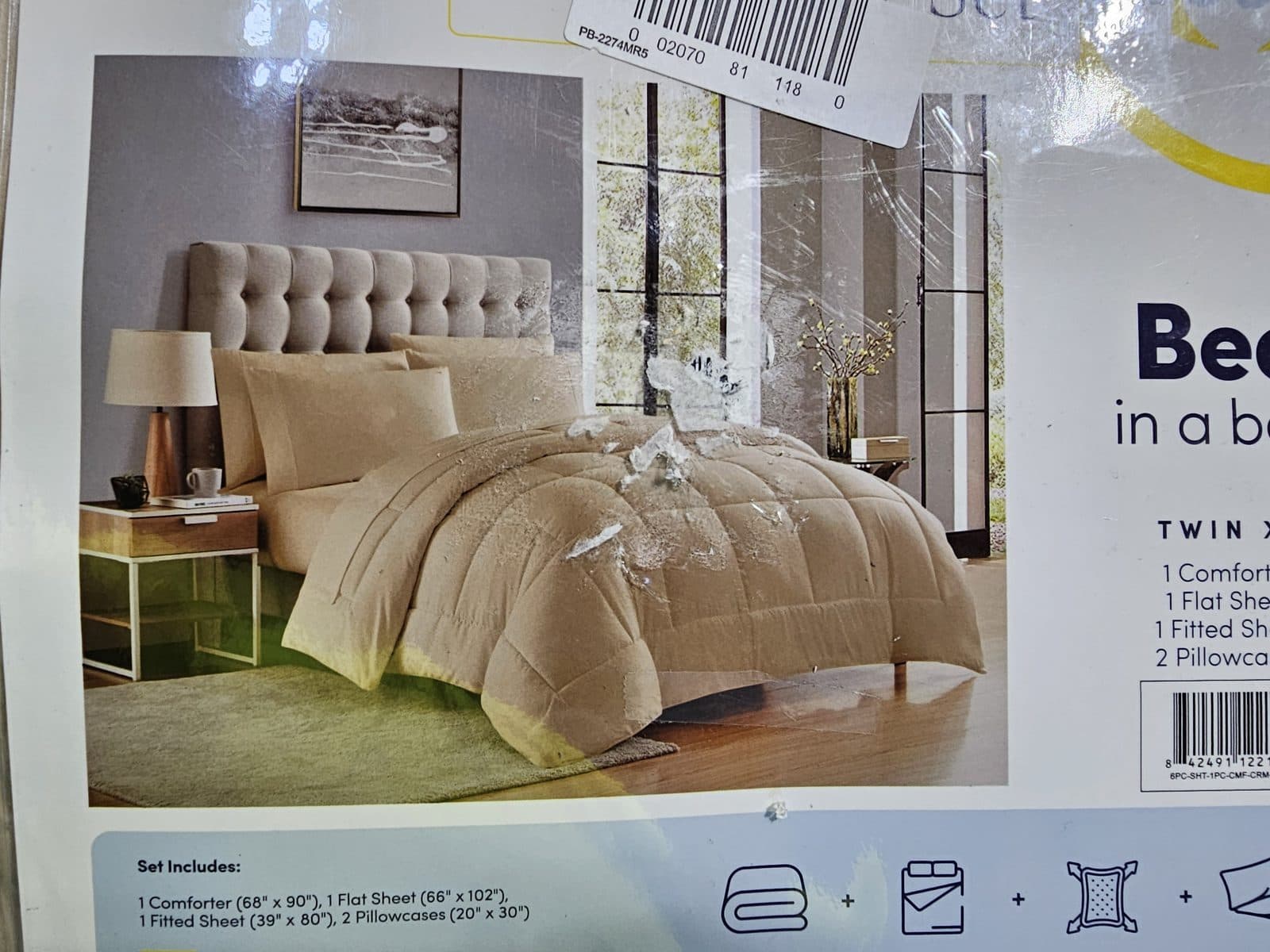 Sweet Home Collection Bed-in-a-Bag Comforter Set - Tan - Twin XL