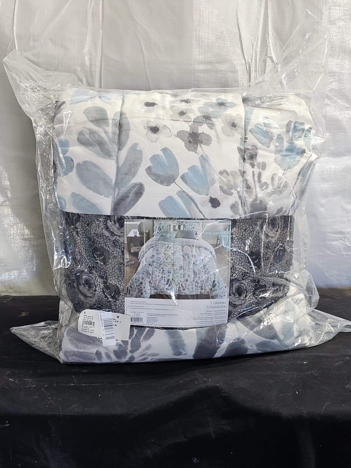 JCPenney Home Cordoba Comforter Set - Blue/Gray Floral - King