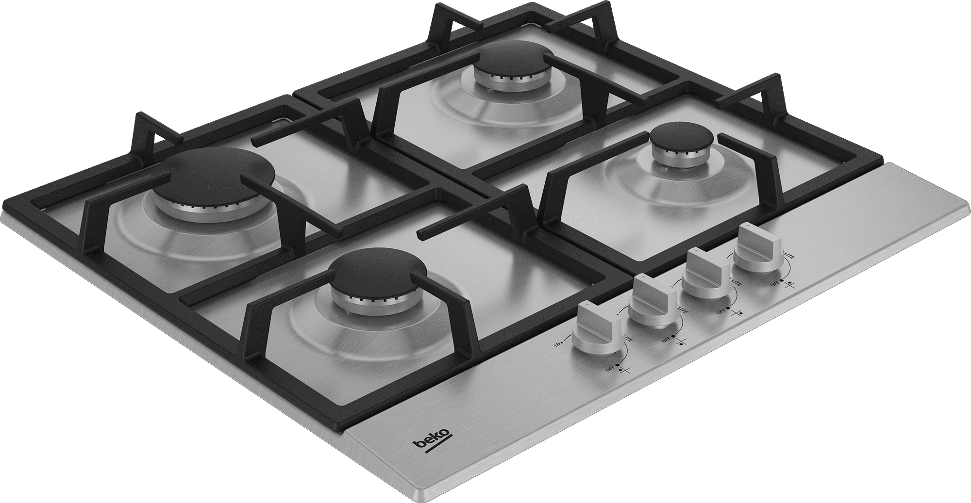 Beko 24″ Built-In Gas Cooktop — 4 Sealed Burners — BCTG24400SS (New) - GREEN BAY, WI